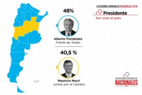 Metamensaje: ACSoja felicitÃ³ a Alberto FernÃ¡ndez con un comunicado que incluye el mapa de las elecciones